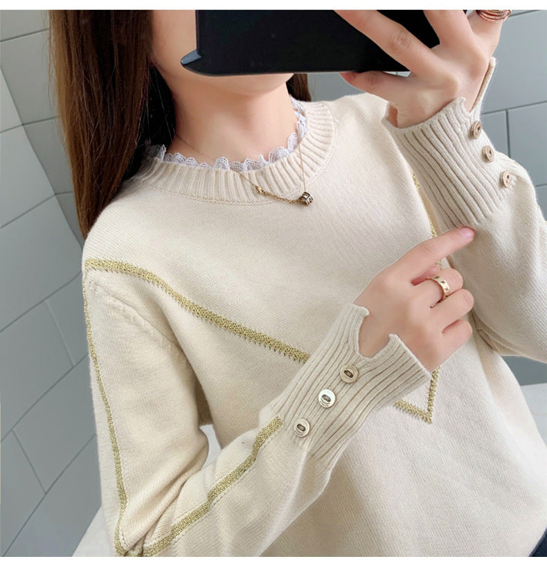 Women's Loose Knit Sweater for Fall/Winter Fashion